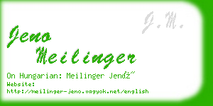 jeno meilinger business card